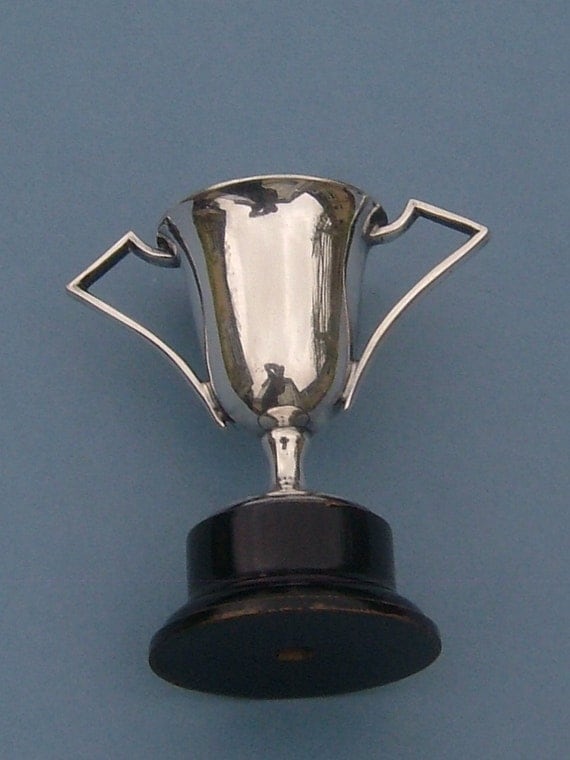 1950s Silver Plate Trophy Wooden Plinth Made in by BiminiCricket