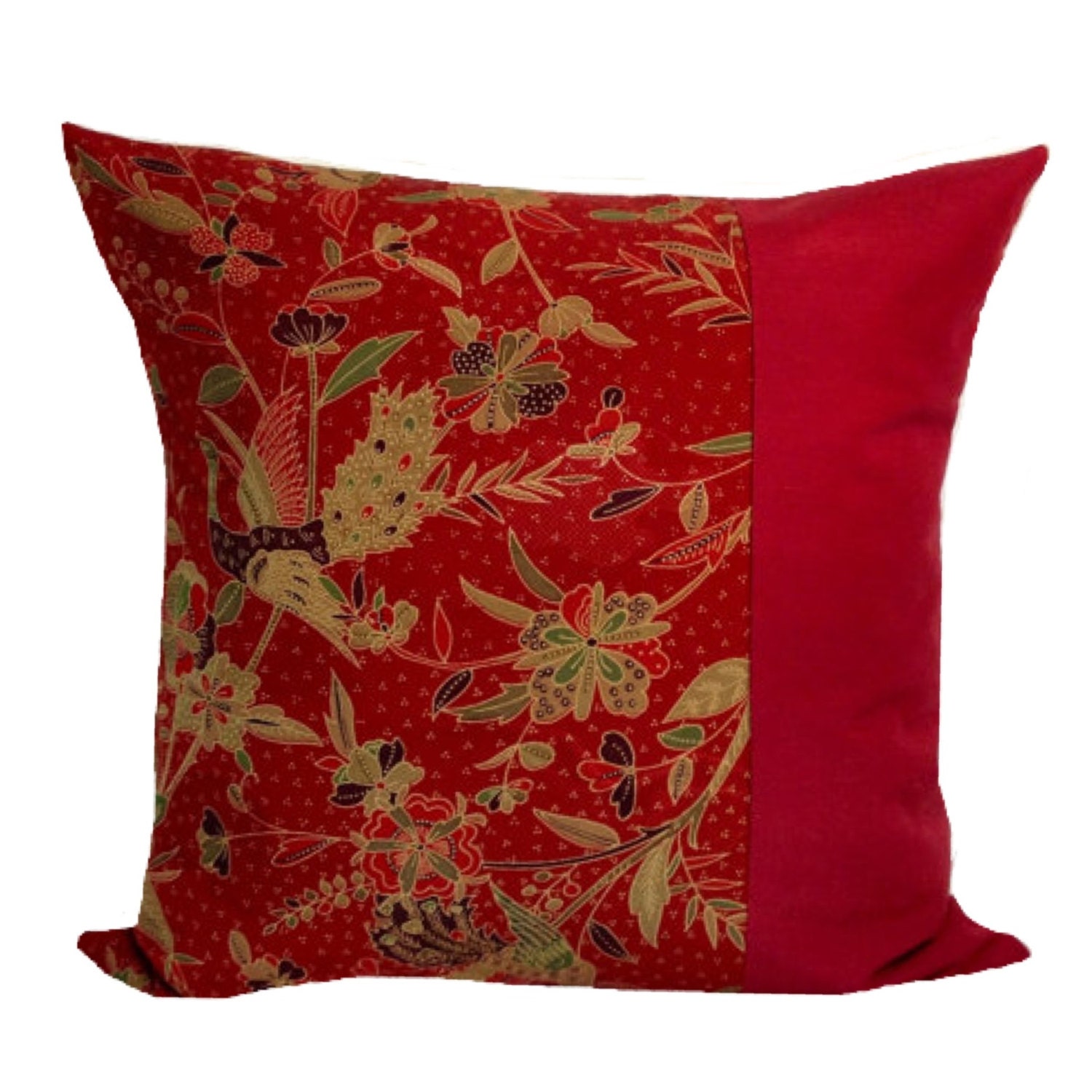 Decorative Throw Pillow Vintage Silk Japanese Kimono & Obi