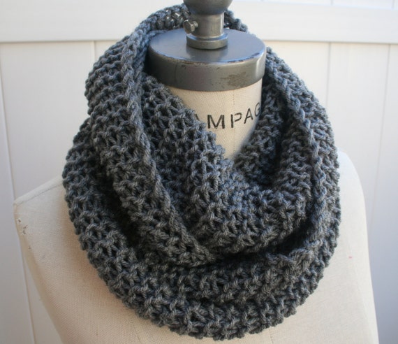 Best selling Items Chain Scarf Grey Knit Infinity Scarf  Best Selling Shops Items  - By PIYOYO