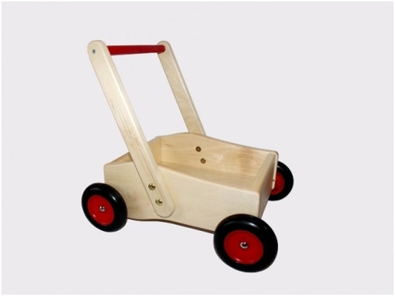 Wooden Walker Wagon, Cart, Natural Pushchair, Stroller