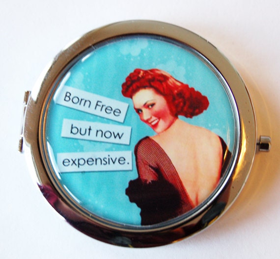 Funny Compact Mirror Purse Mirror Pocket Mirror Humor