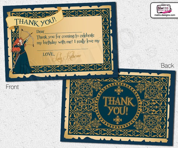 The Brave Thank You Cards, Birthday thank you cards, Custom thank you cards, Thank you card, Thank you cards Il_570xn