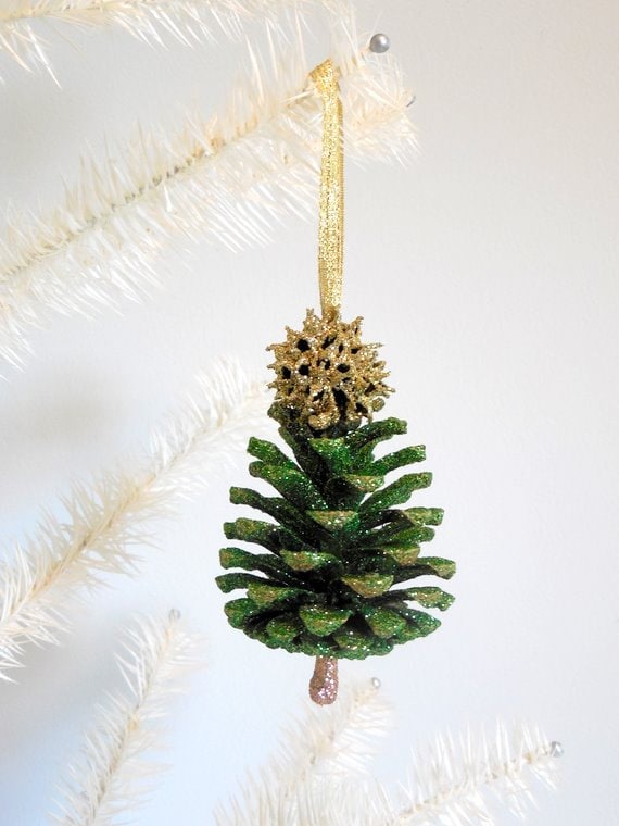 pine cone christmas tree ornament pine cone christmas tree ornament