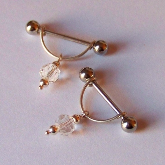 Nipple Barbells Set of 2 16 and 14 Gauge Nipple Barbell