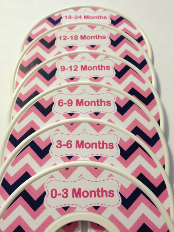 6 Custom Baby Closet Dividers Modern Navy by GinaMarieOriginals