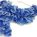 blue ruffled scarf hand knitted blue ruffled winter scarf Christmas, birthday gift or for you NEW SEASON