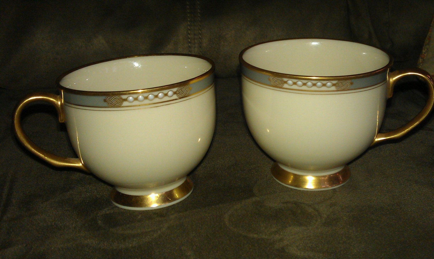 2 Lenox McKinley pattern china tea cups
