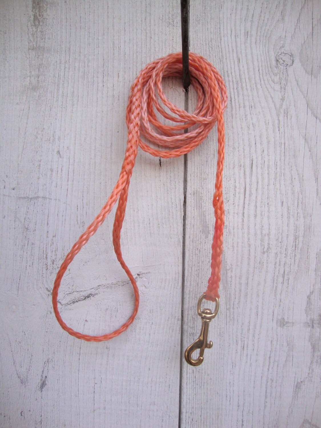 The Faded Orange Salvaged rope leash great for small breeds