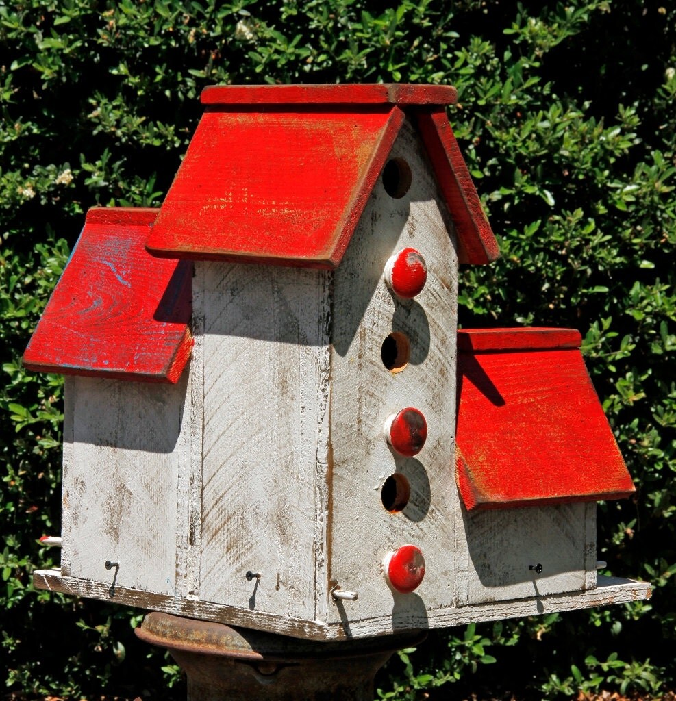 Cottage chic birdhouse victorian birdhouse primitive