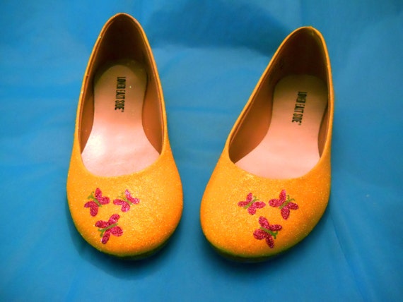 MLP Fluttershy Glitter Shoes by aishavoya on Etsy