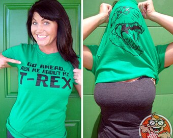 Ask Me About My T-Rex T-Shirt Funny Dinosaur Dino Costume Geek Geekery Tee Shirt T-shirt Adult S-5XL Great Gift Idea