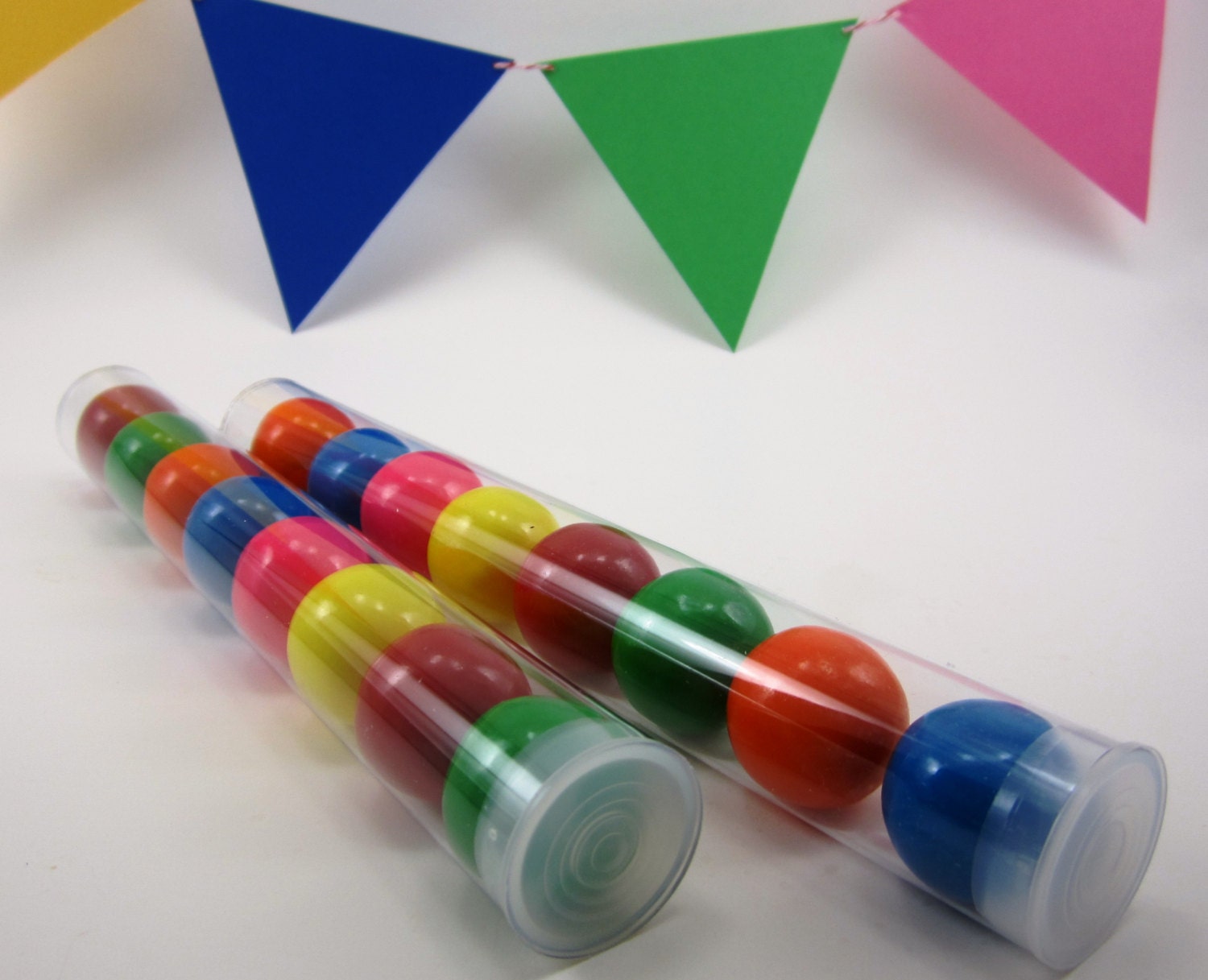 5 Clear Plastic Candy Tubes With Plastic Cap 8 Long