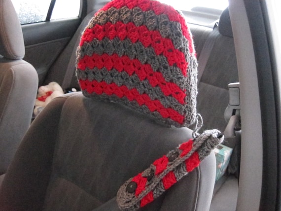 Crochet Pattern Car Front Seat Headrest Cover 13VC2013