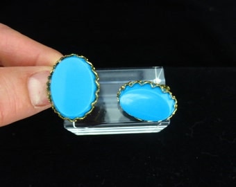 Vintage Blue Plastic Earrings