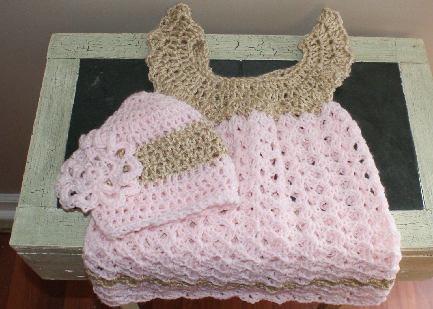 Pink Baby Dress and Hat Baby Clothes Girl Clothing Set