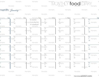 Where can I find a printable food diary?