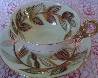 Vintage Royal Grafton Cup and Saucer. Heavy Gilt