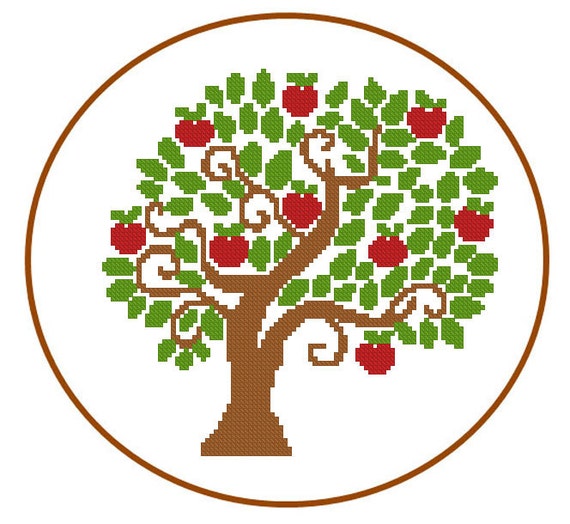 Apple tree crossstitch design