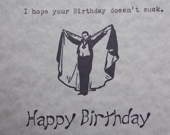 Funny Birthday Card - Vampire Birthday Card