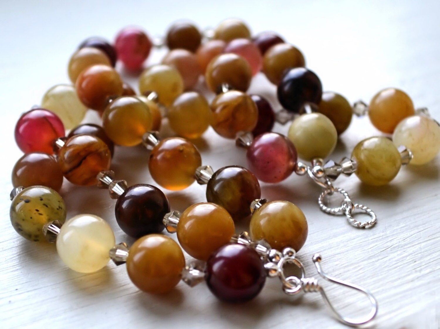 Three Strands Stone Statement Bracelet by SharonDealJewellery