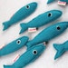 Organic Catnip Toys - Three Sardines Made of Merino Wool Blend Felt