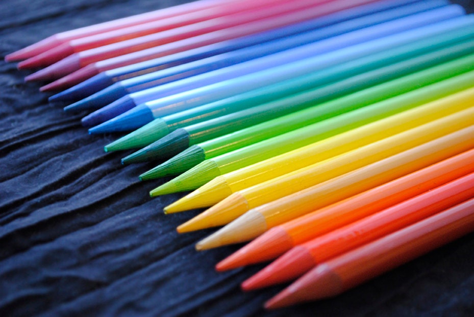 Rainbow Colored Pencils Photograph Print by BrandiMillerArt