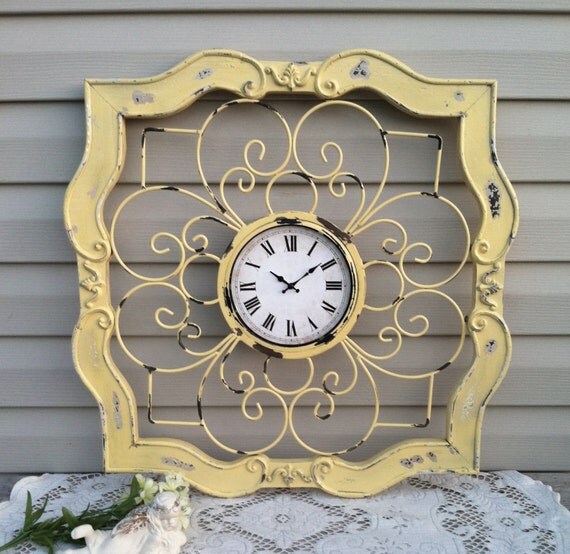 Fabulous French Country ExLarge Square Wall Clock 25