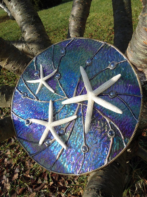 Stained Glass Nautical Window Tropical Sea Starfish Suncatcher