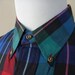 Vintage SERO Multicolored Plaid Button-Down Collar Shirt XL 17 1/2 x 34. Made in USA.