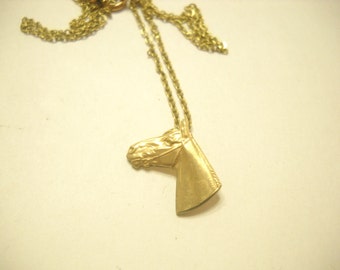 Broche Krementz (USA) Motif Cheval - Bijou Vintage Occasion