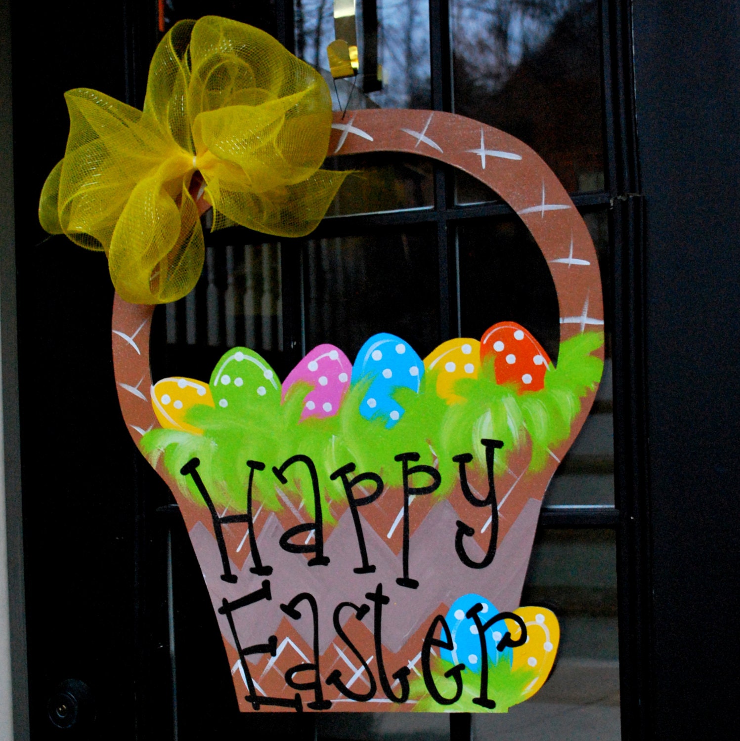 Easter Door Hanger Easter Decoration Easter Basket Door