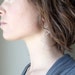 silver triangle earring // modern geometric jewelry