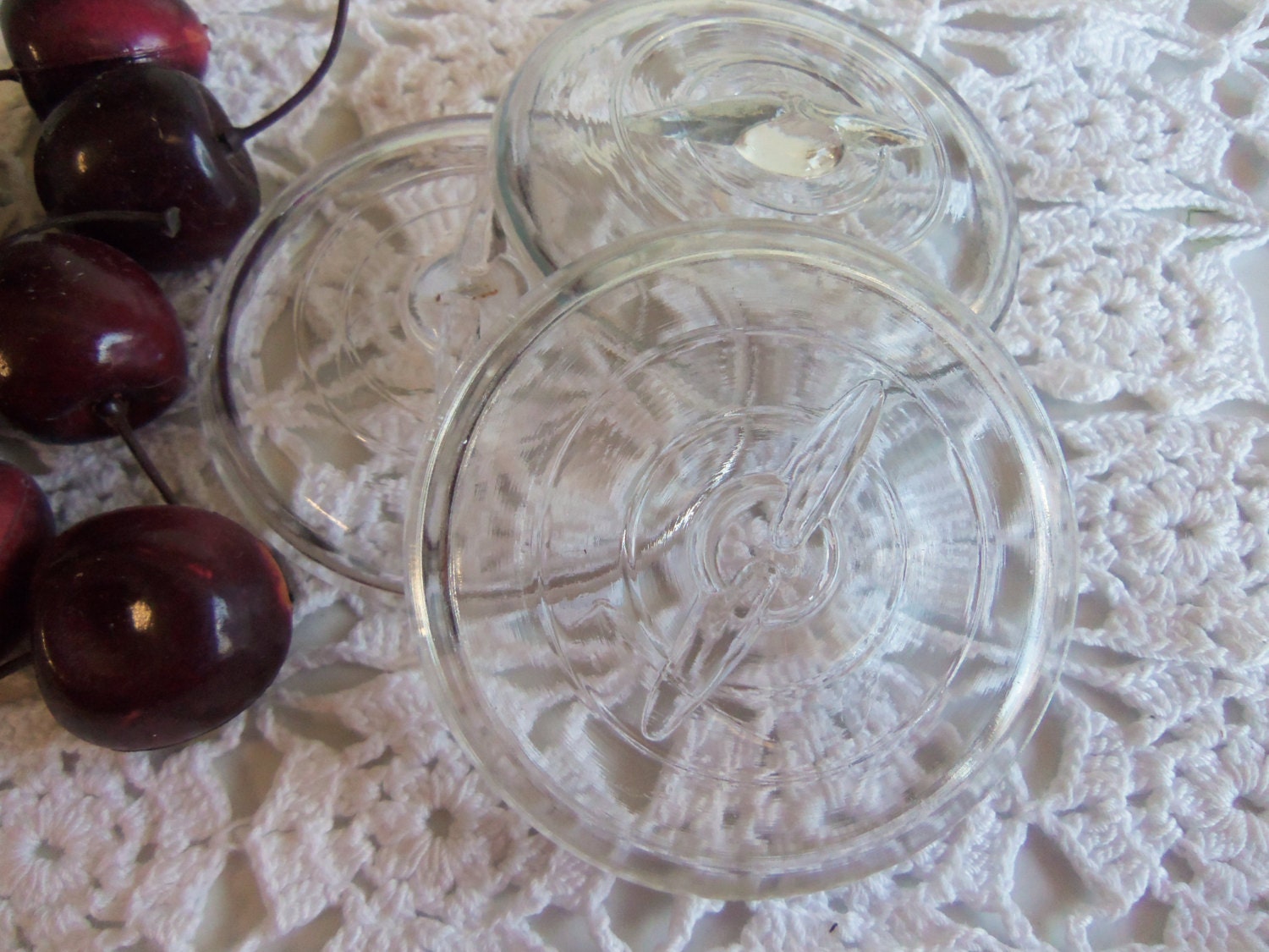 6 Clear Glass Jar Lids for Ball Ideal or Wire by CatfishJarRescue