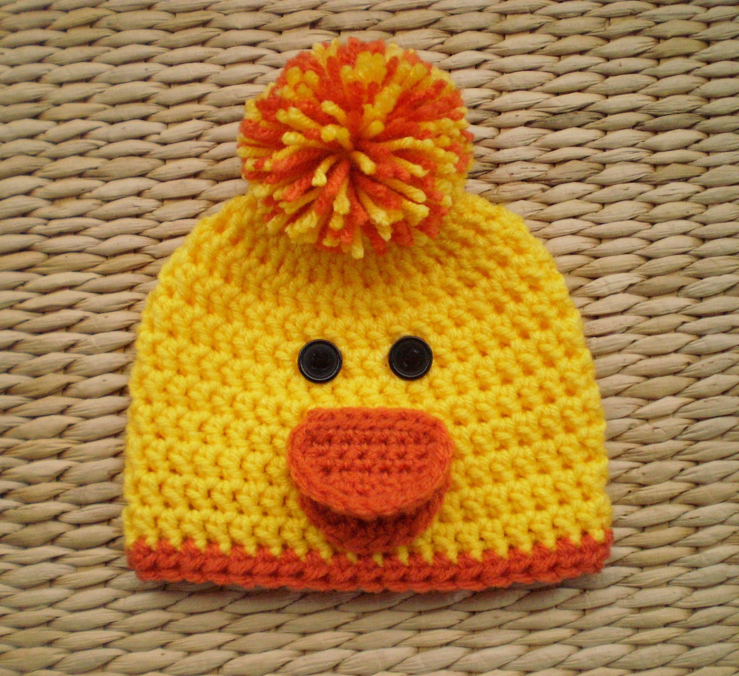 Duck Hat Duck Beanie Baby Easter Hat Spring Hat Baby Hats