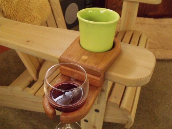 Cup and Wine glass holder for Adirondack Chair