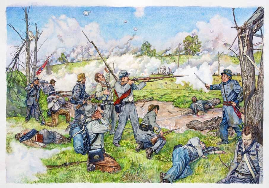 Civil War Art Mechanicsville Seven Days Battles 1862