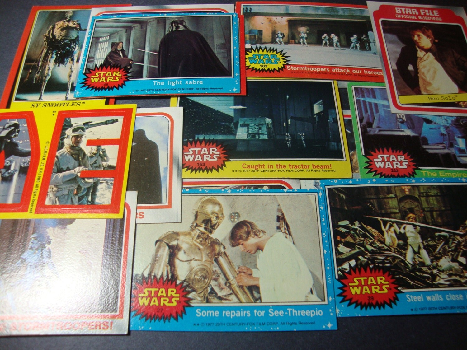 star wars bubble gum cards