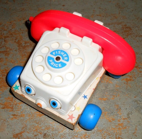 Vintage Toy Fisher Price Phone Toy Phone Fisher by TheBackShak