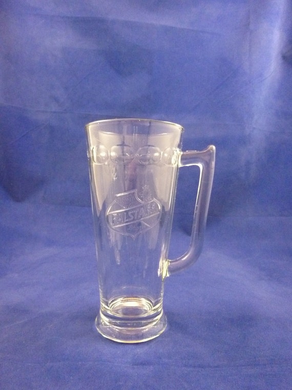 Vintage Falstaff Beer Glass Mug by SheLeftUsThis on Etsy