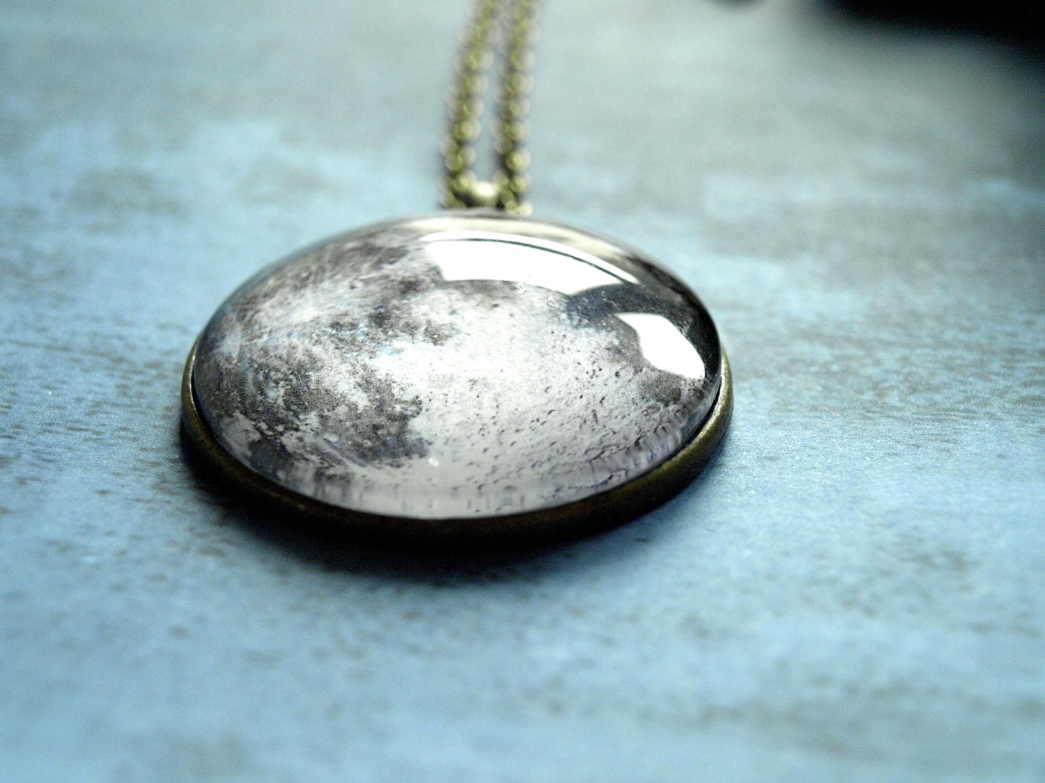 Moon pendant moon necklace Full Moon jewelry Galaxy