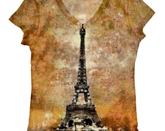 woman plus size Eiffel Tower night view print top, t shirt and tank xs-plus size(82)