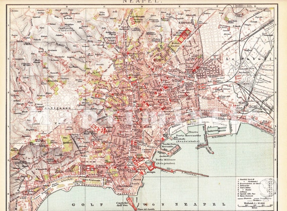 Reserved for Chekky 1902 City Map of Naples South by Maptimistic