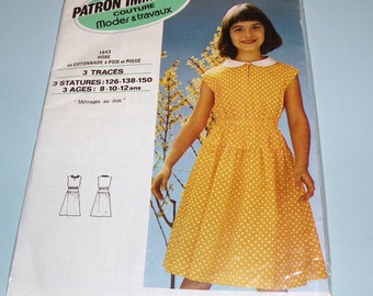 Paris PATRON IMMEDIAT Couture Girls dress pattern ages 8 to 12 Unopened Envelope