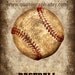 Baseball photo print Type Poster Wall Art Textured