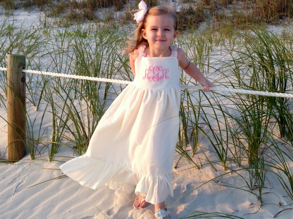 Monogrammed Flower Girl Dress 3