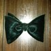Vintage Green Velvet Clip Bow Tie