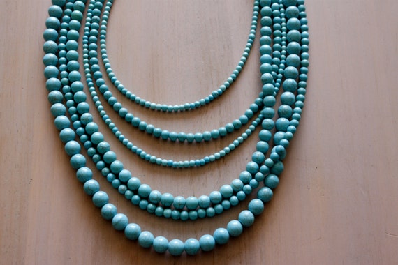 Turquoise Multi Strand Necklace