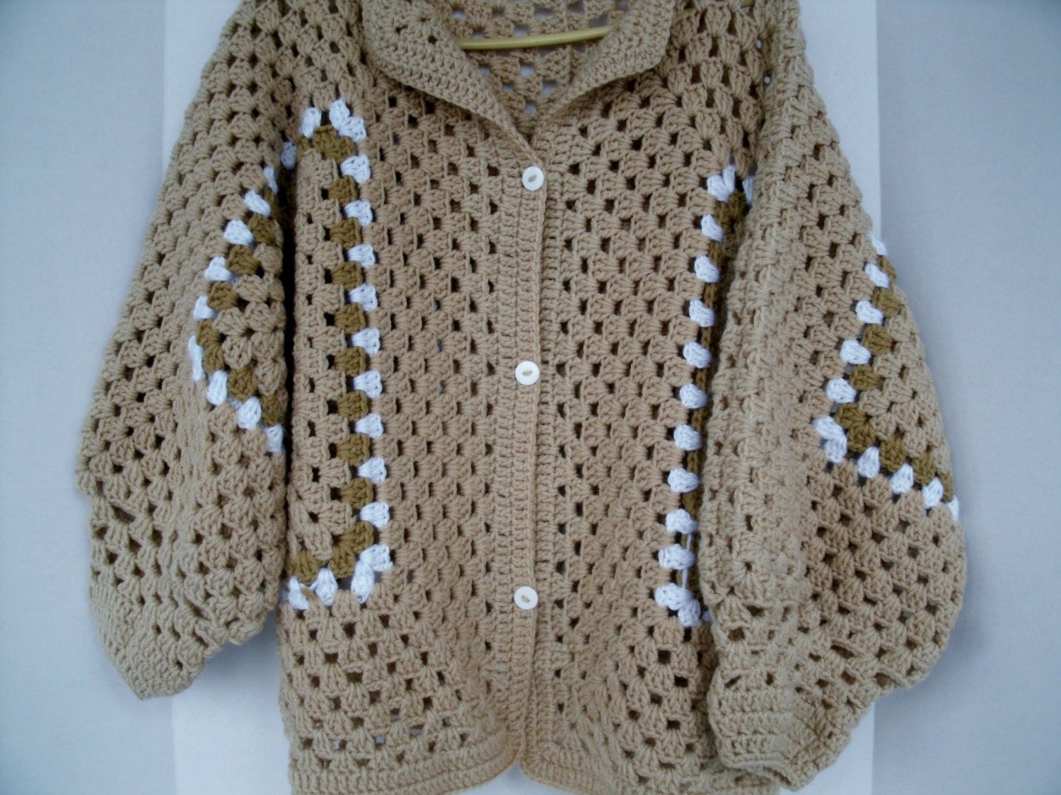 Women Sweater/Jacket Crochet Clothing Granny Square