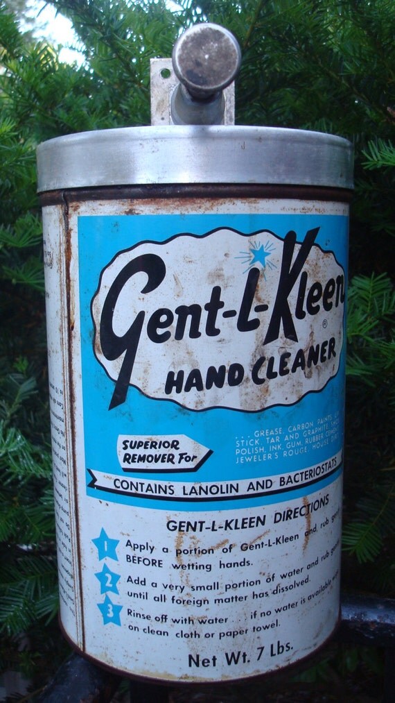 Gent-L-Kleen Vintage Hand Cleaner Garage Mechanics