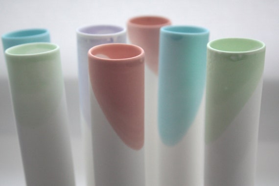 Tube vase made from English fine bone china in 4 by madebymanos